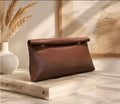 Leather Clutch Bag Minimalist Envelope Handbag