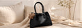 Leather Tote Bag With Plush Bear Pendant