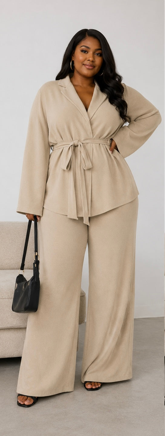 The Jovanna Tie Waist Top and Pants Set
