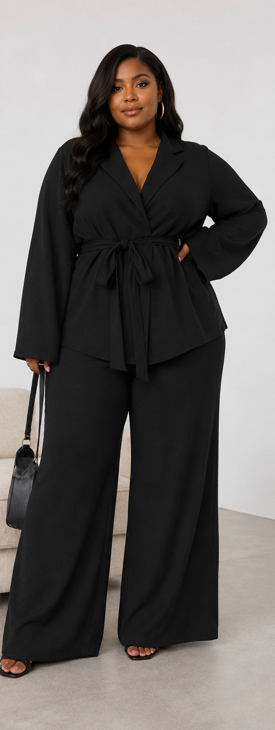 The Jovanna Tie Waist Top and Pants Set